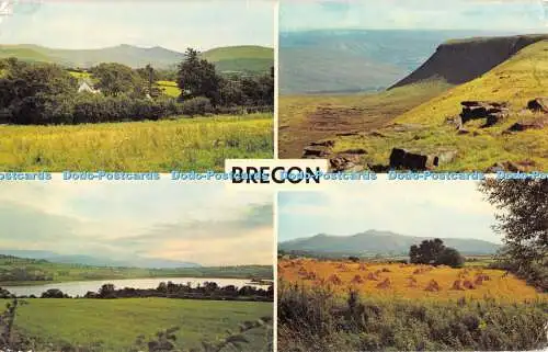 R309786 Brecon The Beacons from Merthyr Road Llangorse Lake The Beacons Towards