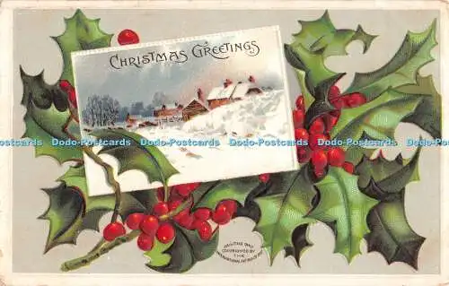 R309872 Christmas Greetings Painting Only Copyrighted By The International Art P