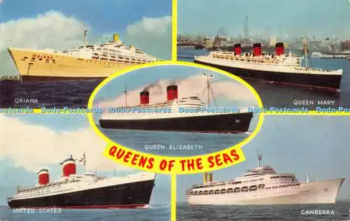 R309923 Queens Of The Seas Queen Elizabeth Oriana USA Queen Mary Canbe