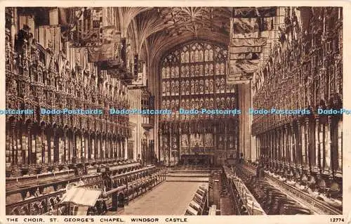 R308274 The Choir St Georges Chapel Windsor Castle 12774 Gravure Style Salmon 19