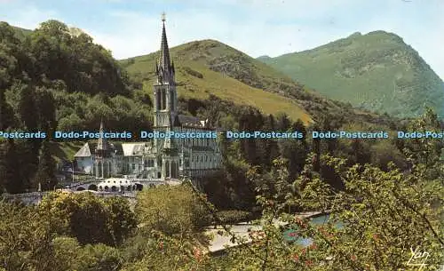 R310097 Lourdes Die Basilika Yan P Chambon Yancolor Postkarte