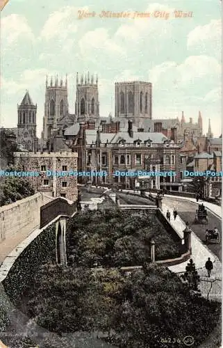 R312005 York Minster from City Wall 06236 Valentines Series 1908