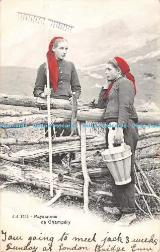 R312011 J J 1534 Paysannes de Champery Jullien freres 1905