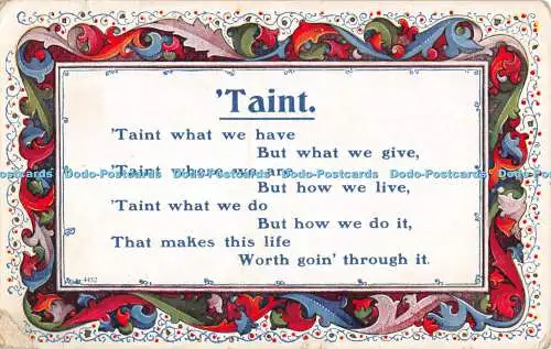 R314340 Taint Taint what we have but what we give 4452 The Alpha Publishing 1931