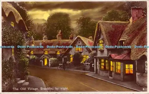 R312942 The Old Village Shanklin by night 6 Ventnor I W RP 1952