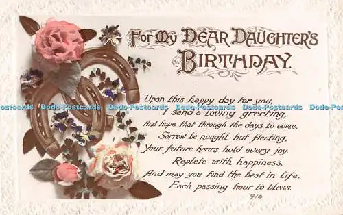R316411 For My Dear Daughter Geburtstag Rosen und Hufeisen L P B Ivy Gate Serie