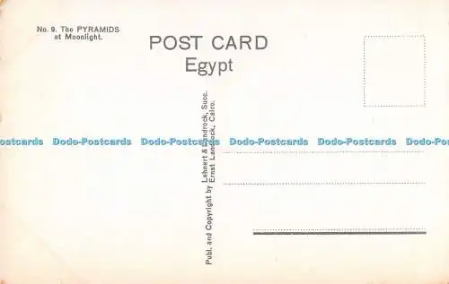 R314964 Nr 9 Die Pyramiden bei Mondschein Lehnert und Landrock Ernst Landrock Ägypten