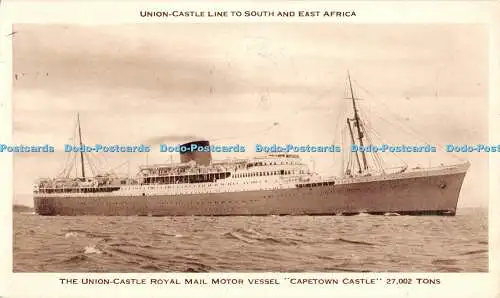 R313265 Union Castle Line nach Süd- und Ostafrika The Union Castle Royal Mail M