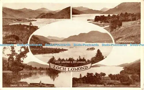 R313434 Loch Lomond Loch Lomond und Ben Lomond Ardlui Swan Island Rowardennan Fr