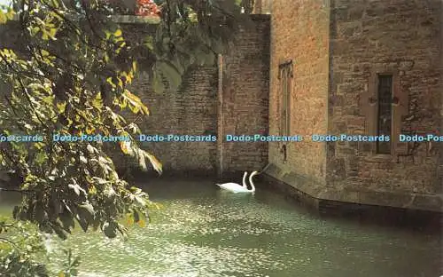 R318180 The Moat Bishops Palace Wells WHS 920 H A Summers Plastichrome Colourpic