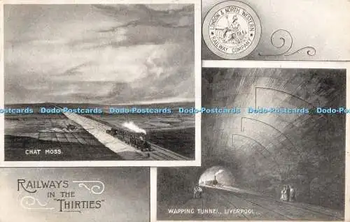 R313473 Eisenbahn in den dreißiger Jahren Chat Moss Wapping Tunnel Liverpool London und Nr.