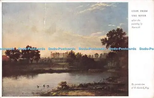 R313564 Eton aus dem Fluss nach dem Gemälde der Nasmyth Medici Society Hale Cu