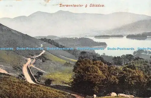 R316901 Derwentwater und Skiddaw Postkarte