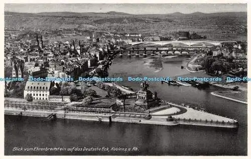 R318352 Blick vom Ehrenbreitstein auf das Deutsche Eck Koblenz a Rh Nr 4