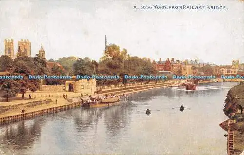 R315347 York From Railway Bridge Photochrom Celesque Series 1932