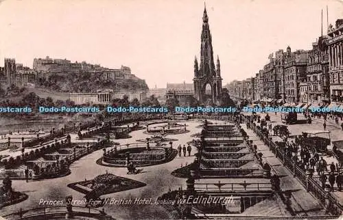 R316993 Edinburgh Princes Street aus N British Hotel Look W P P C Serie Nr.