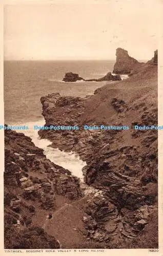 R313678 Tintagel Bossiney Rock Valley and Long Island Photochrom