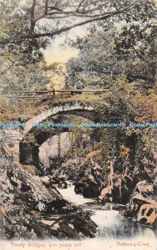 R313683 Bettwsy Coed Pandy Bridges 400 Jahre alt Woostone Bros The Milton Artle
