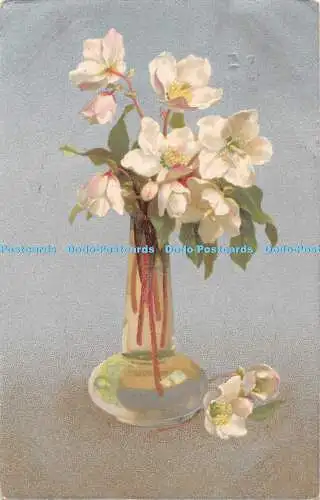 R313686 Weiße Blumen in Vase B B Serie Nr 193 1906