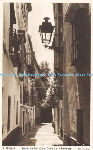 R318501 Sevilla Barrio de Sta Cruz Sevilla Calle de la Pimienta Serrano