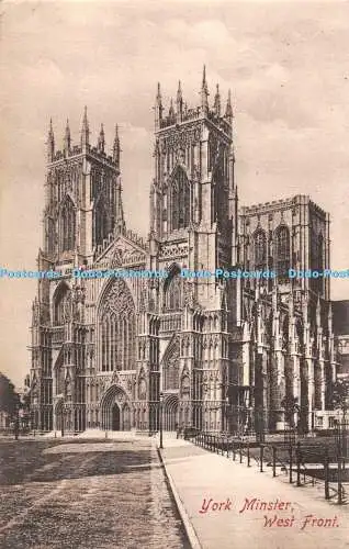 R313781 York Minster West Front F Frith No 28793 1910