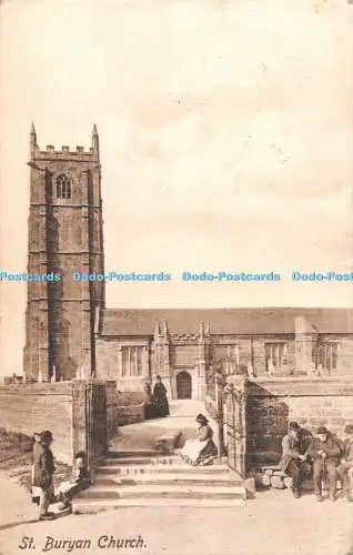 R313792 St Buryan Church Peacock Serie Nr. 1304 P Postkarte