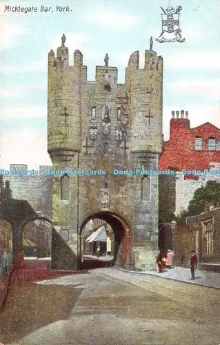 R313811 York Micklegate Bar Postkarte