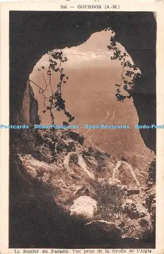 R313814 Gourdon A M Le Sentier du Paradis Vue Prise de la Grofte de l Aigle C Ca