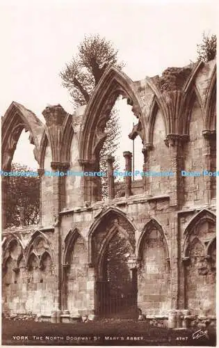 R318621 York the North Doorway St Mary Abbey Walter Scott RP