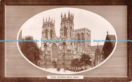 R315691 York Minster West Front W A Bilton The Picture Postcard Emporium Real Ph