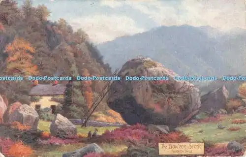 R318749 Borrowdale The Bowder Stone Tuck Oilette Derwentwater Postkarte 7324 E Lo