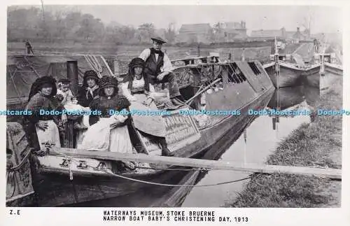 R320236 Wasserstraßenmuseum Stoke Bruerne Schmalboot Babys Taufe 1913 Z