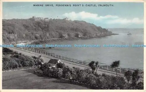 R318898 Falmouth Marine Drive Pendeniss Point and Castle E T W Dennis Photoblue