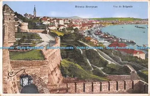 R318908 Vue de Belgrade L Paller Postkarte