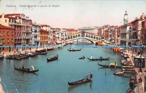 R314173 Venezia Canal Grande e ponte di Rialto 1168 Edizione Gimborn 1919
