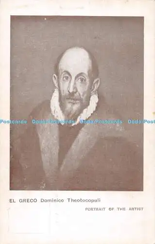 R317672 El Greco Dominico Theotocopuli Porträt des Künstlers Ausstellung von Span