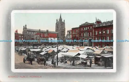 R316171 Norwich Market Place Valentines Serie 1910