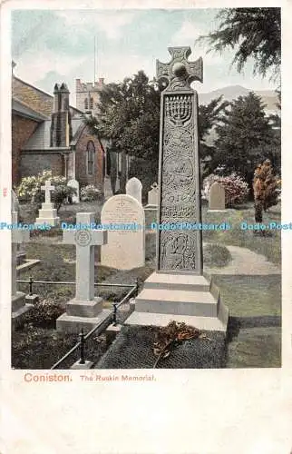 R317880 238 Coniston The Ruskin Memorial Peacock Brand Autochrom Bildstati
