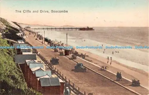 R320792 Boscombe Die Klippen und Fahrt Postkarte