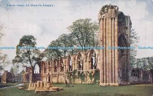 R319375 York St Marys Abbey A 4734 Celesque Series Photochrom Co LTD