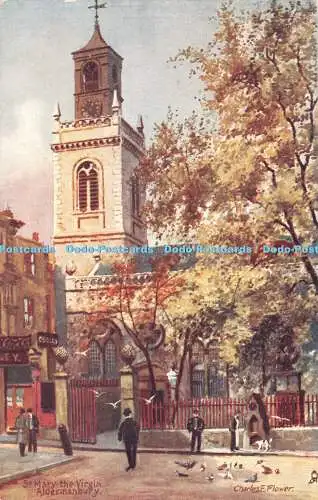 R322768 St Mary the Virgin Aldermanbury Charles E Flower London Churches Tuck Oi