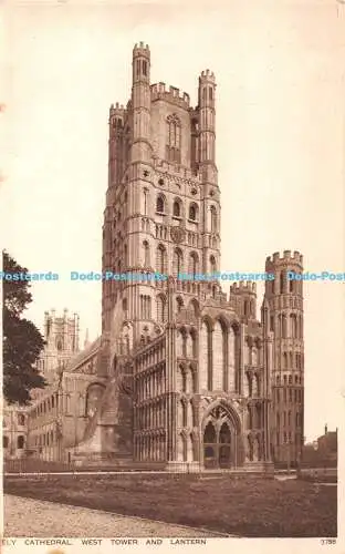 R322804 Ely Cathedral West Tower and Lantern 3788 Photochrom
