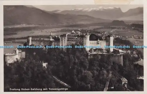 R319503 Festung Hohen Salzburg mit Tennengebirge Restaurant Hohensalzburg Hans S