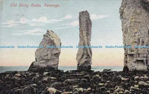 R319505 Swanage Old Harry Rocks Postkarte 1920