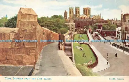 R321281 York Minster from the City Walls J Salmon Cameracolour 1963