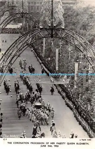 R321540 The Mall The Coronation Procession of her Majesty Queen Elizabeth Tuck R