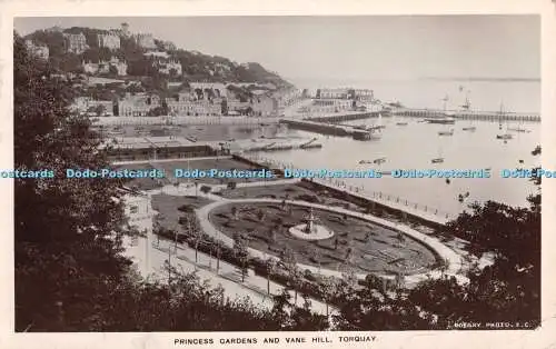 R323576 Princess Gardens and Vane Hill Torquay Drehfoto 1920