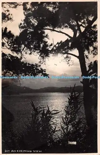 R321745 Postkarte mit Abendansicht