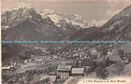 R323817 J J 9104 Champery et les Dents Blanches Jullien freres 1914