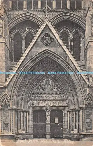 R321914 Westminster Abbey North Porch Valentines Serie